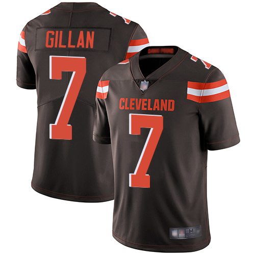 Cleveland Browns Jamie Gillan Men Brown Limited Jersey #7 NFL Football Home Vapor Untouchable